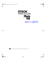 Epson Photo 700 User manual