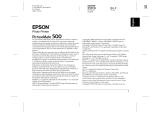 Epson PICTUREMATE 500 User manual