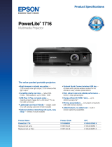 Epson PowerLite 1716 Multimedia Projector Specification