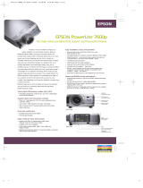Epson PowerLite 7600p Quick start guide