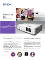 Epson PowerLite 85 Multimedia Projector Specification