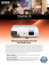 Epson PowerLite 92 Multimedia Projector Specification