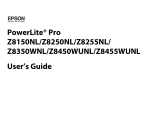 Epson PowerLite Pro Z8455WUNL User manual