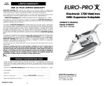 Euro-Pro GI495H User manual