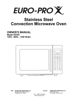 Euro-Pro CONVECTION MICROWAVE OVEN K5345H User manual
