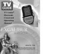 Excalibur electronic TV30 User manual