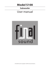 Final Sound S100 User manual