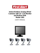 First Alert 15" Lcd Dvr Combo With 4 Wired Cameras User manual
