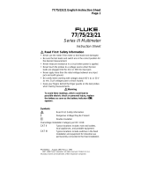 Fluke 77 User manual