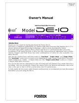 Fostex DE10 User manual