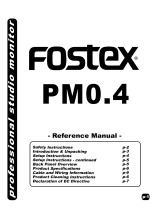 Fostex PM-0.4 User manual