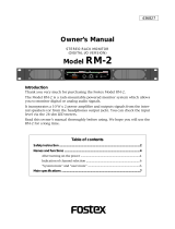 Fostex RM-2 User manual