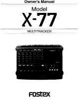Fostex X77 User manual