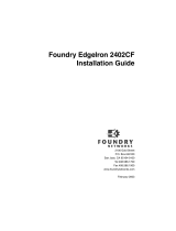 Foundry Networks 2402CF User manual