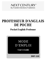 Franklin Pocket English Professor DBF-110 User manual