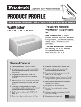 Friedrich WallMaster PACKAGED TERMINAL AIR CONDITIONERS AND HEAT PUMPS User manual