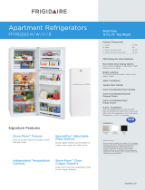 Frigidaire Frigidaire FFTR1222QW11.5 Cu. Ft. White Counter Depth Top Freezer Refrigerator Specification