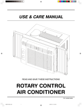 Frigidaire ROTARY CONTROL AIR CONDITIONER User manual