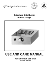 Frigidaire Side Burner FOR OUTDOOR USE User manual