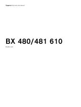 Gaggenau BX 481 User manual