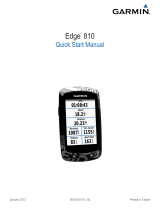 Garmin Edge Series Edge 810 Quick start guide