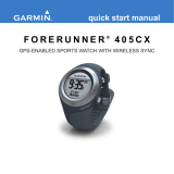 Garmin Forerunner 405CX - Running GPS Receiver User manual