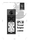 Garmin GPS 38 User manual