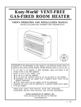 Gas-Fired Products KLH601-KLH602 User manual