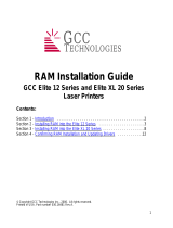 GCC Printers Elite XL-20/1200 User manual