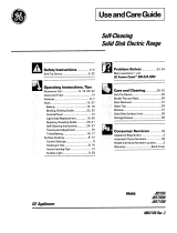 GE JBP29G User manual