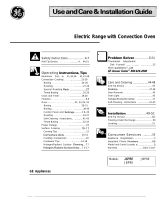 GE JBP80 User manual