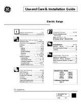 GE JBW3-4 User manual