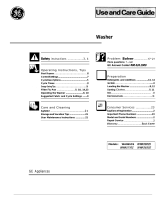 GE WWA5600S User manual