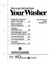 GE WWA8354V User manual