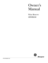 GE ZDWR240 User manual