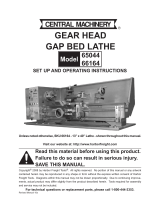 Gear Head Lathe 65044 User manual