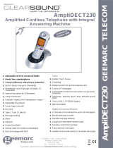 Geemarc Clearsound AmpliDECT230 User manual