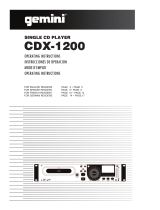 Gemini CDX-1200 User manual