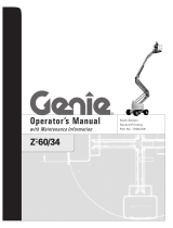 Genie Z-60, Z-34 User manual