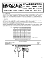 Gentex The Model ST/HS strobe and horn/strobe ST/HS User manual