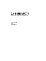Gigabyte GA-8I845GVM775 User manual
