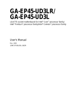 Gigabyte GA-EP45-UD3LR User manual
