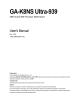 Gigabyte GA-K8NS ULTRA-939 User manual