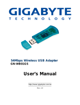 Gigabyte AirCruiser G GN-WB01GS User manual