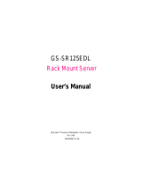 Gigabyte Rack Mount Server GS-SR125EDL User manual