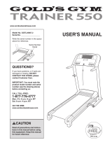 Gold's Gym 550 User manual