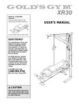 Gold's Gym XR30 User manual