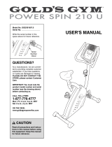 Gold's Gym Power Spin 230 R User manual
