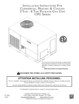 GOODMAN Commercial Heating and Cooling Gas Unit CPG SERIES User manual