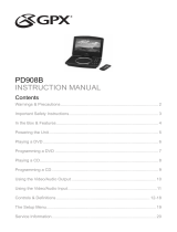 GPX PD908 User manual